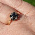 Sapphire and Diamond Ring in 9ct Gold, a UK J 1/2 or a US 5 1/4