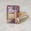 Ametrine Solitaire Ring in 9ct Gold, a UK O 1/2 or a US 7 1/2