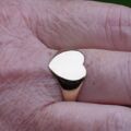 Simple Heart Signet Ring in 9ct Gold
