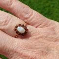 Opal and Garnet Cluster Ring in 9ct Gold.