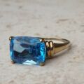 Vibrant East West Topaz Ring in 9ct Gold, a UK P or a US 8.
