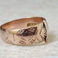 Antique Buckle or Belt Style Ring in 9ct Gold, a UK O 1/2 or a US 7 1/2