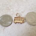 Double Decker Bus Pendant in 9ct Gold.