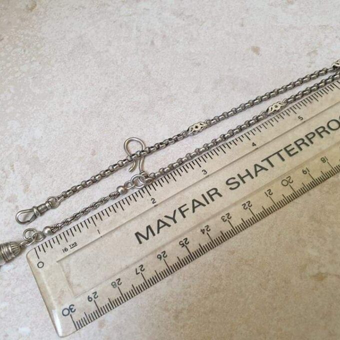 Antique Albertina Watch Chain with Tassle