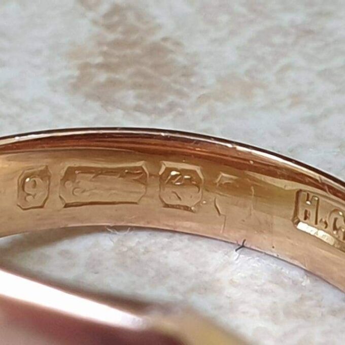 Simple Plain Signet Ring in 9ct Rose Gold, a UK K 1/2 or a US 5 3/4