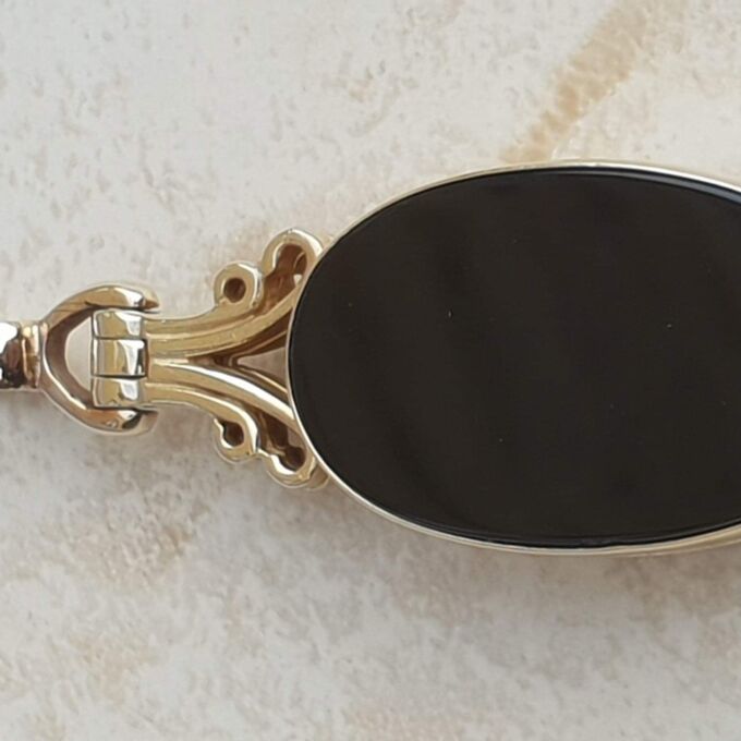 Onyx and Bloodstone Locket in 9ct Gold