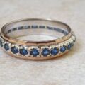 Synthetic Blue Spinel Full Eternity Ring in 9ct Gold, a UK P or a US 7 3/4