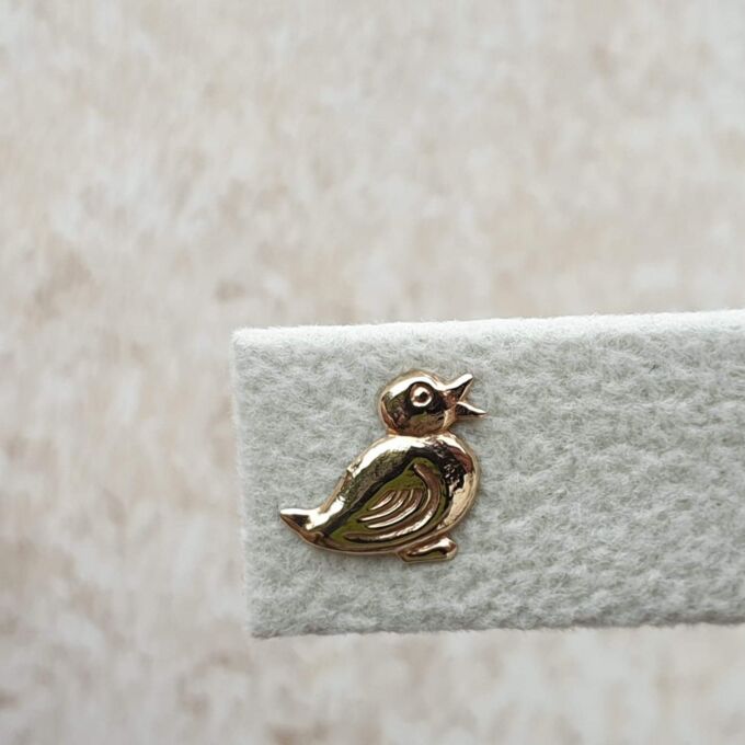 Fun Duck Earrings in 9ct Gold.