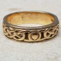 Celtic Knot Wedding Band in 9ct Gold,  a UK M 1/2 or a US 6 1/2.