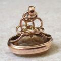 Oval Citrine Fob Pendant in 9ct Gold
