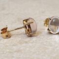 Oval Moonstone Stud Earings in 9ct Gold