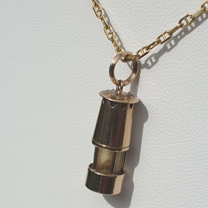 Miners Lamp in 9ct Gold