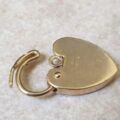 Engraved Fully Working Heart Padlock in 9ct Gold