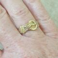 Simple Buckle Ring in 9ct Gold, a UK Q or a US 8 1/2