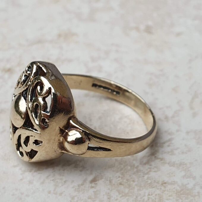 Bold Celtic Design Ring in 9ct gold.