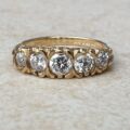Graduating Paste Five Stone Ring in 9ct Gold,  a UK I 1/2 or a US 4 3/4.