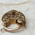 Antique Engraved Heart Padlock in 9ct Gold