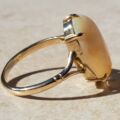 Huge Oval Opal Solitaire Ring in 9ct Gold, a UK K or a US 5 3/4.
