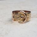 Beautiful Ornate Buckle Ring in 9ct Gold, a UK O 1/2 or a US 7 1/2.