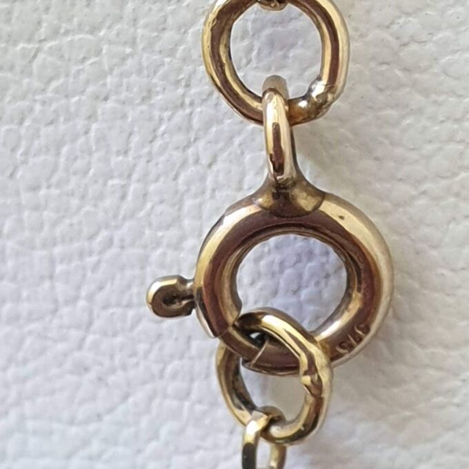 Oval Belcher or Rolo Chain Necklace in 9ct Gold, 18 inches