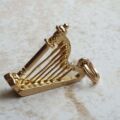 Vintage Harp Pendant in 9ct Gold.