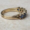 Reserved Cornflower Blue Sapphire Stacking Band,18ct Gold, a UK L 1/2 or a US 6.