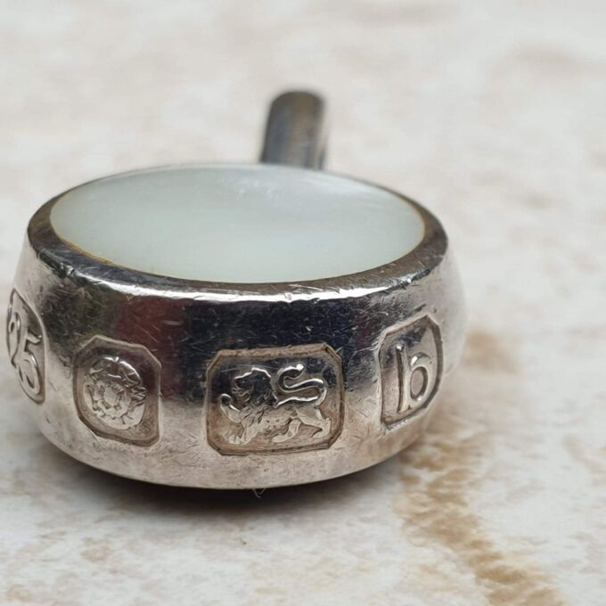 Mother of Pearl and Agate Pendant in Sterling Silver by David Scott Walker.