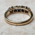 Blue Sapphire Five Stone Ring in 9ct Yellow Gold, a UK K 1/2 or a US 5 3/4.