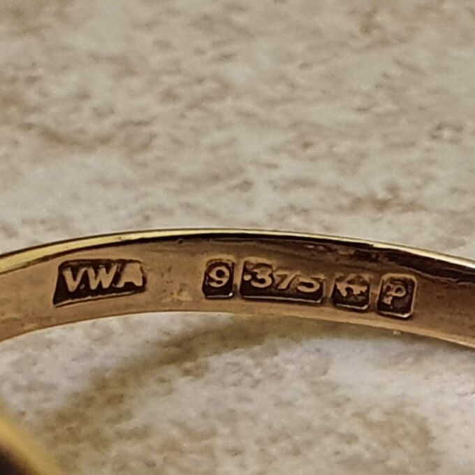 Garnet and Turquoise Ring in 9ct Gold.