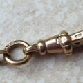 Belcher Chain Bracelet with Dog Clip, 7 1/2 inches, in 9ct Gold