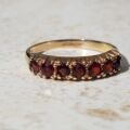 Versatile Garnet Stacking band in 9ct Gold, a UK N 1/2 or a US 7.