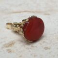 Carnelian Fob Pendant in 9ct Gold