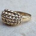 Bombe Ring in 9ct Gold, a UK O or a US 7 1/2