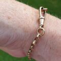 Belcher Chain Bracelet with Dog Clip, 7 1/2 inches, in 9ct Gold