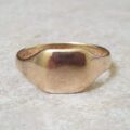 Simple Plain Signet Ring in 9ct Gold.