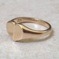 Heart Signet Ring in 9ct Gold, a UK L 1/2 or a US 6 1/4