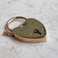 Plain Heart Shaped Padlock in 9ct Gold