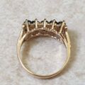 Double Row Sapphire Ring in 9ct Gold, a UK J or a US 5