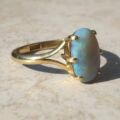 Beautiful Opal Solitaire Ring in 18ct Gold,  a UK N or a US 7.