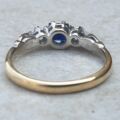 Square Princess Sapphire and Diamond Ring in 18ct Gold, a UK L 1/2 or a US 6 1/4