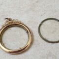 Antique Circular Glass Framed Locket in 9ct Gold