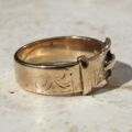 Buckle Ring in 9ct Gold,  a UK K 1/2 or a US 5 3/4.