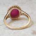 Synthetic Star Pink Ruby Ring in 9ct Gold.