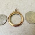 Antique Circular Glass Framed Locket in 9ct Gold