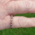 Ruby Half Eternity Stacking Band in 18ct White Gold