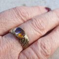 Reserved – Amethyst and Citrine Ring in 9ct Gold,  a UK Q or a US 8 1/2.