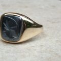 Hematite Centurion Ring in 9ct Gold,  a UK size T or a US 10.