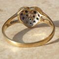 Sapphire Adorned Heart Ring in 9ct Gold.