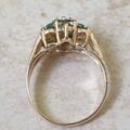 Emerald Cluster Ring in 9ct Gold.