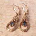 Topaz Dangle Drop Earrings in 9ct Gold